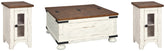 Best Deals Furniture - Ashley Furniture - Wystfield Coffee Table and 2 Chairside End Tables - Coffee Table and 2 Chairside End Tables - T459T2